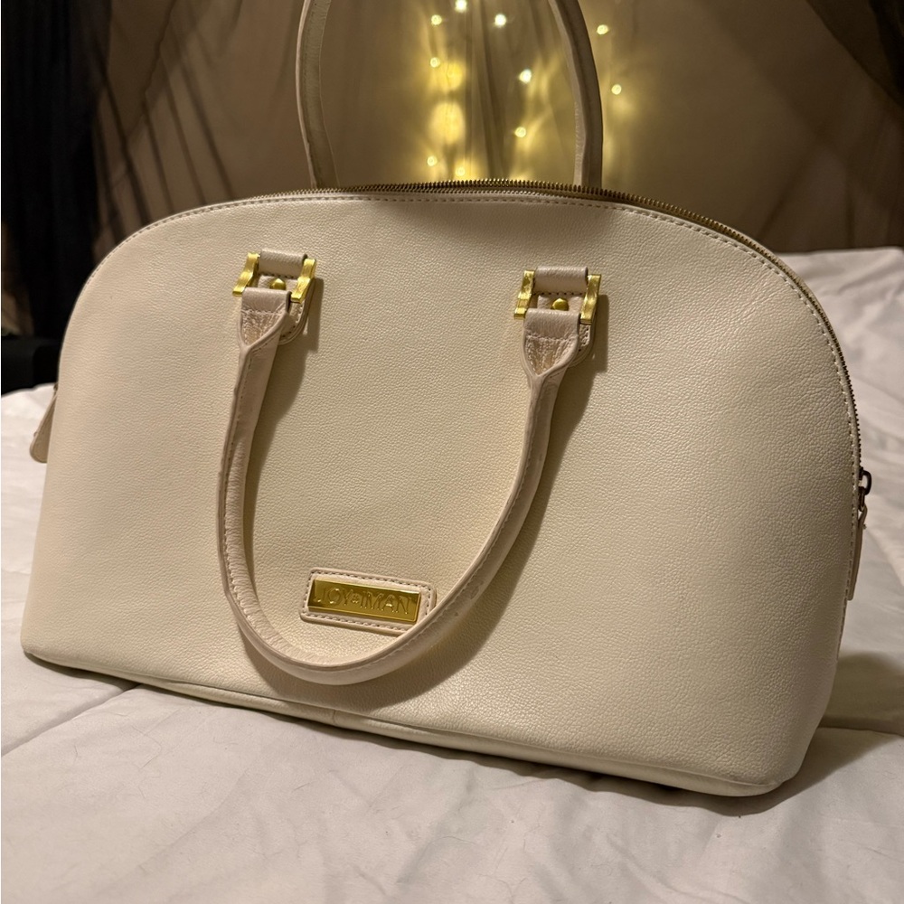 Joy & Iman Cream Handbag
